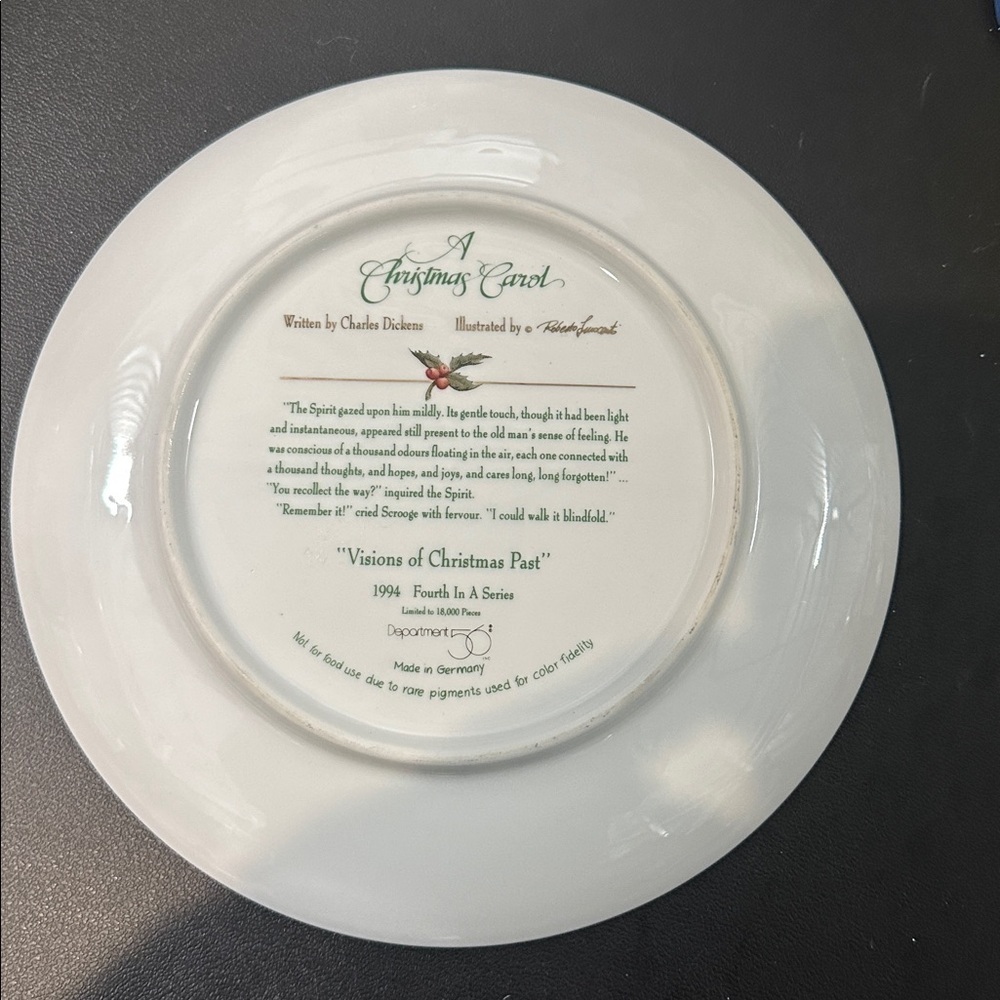 Department 56 Holiday Decor Plate with Brown and White Accents - Picture 2 of 4